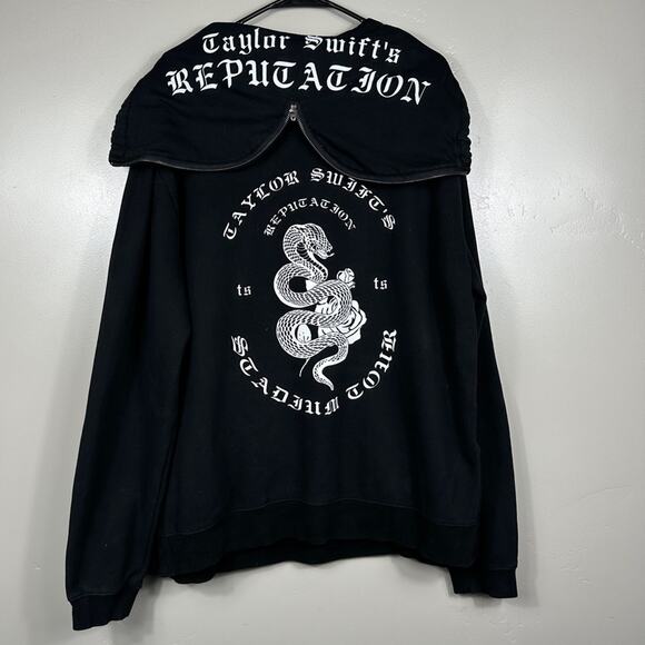 Taylor Swift 2018 Reputation Stadium Tour Snake Oversized Hoodie RARE - Small